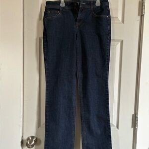 Classic Women's Dark Blue Straight-Leg Jeans